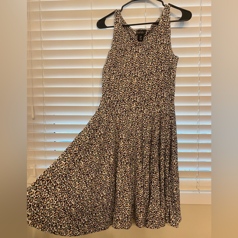 Nicole Miller leopard print dress, size medium, new with tags